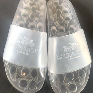 COACH Clear Ulysses jelly slides